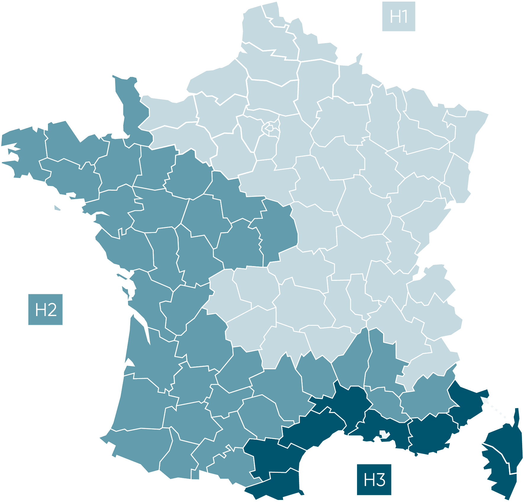 Zones H1, H2, H3 : impact sur les primes CEE